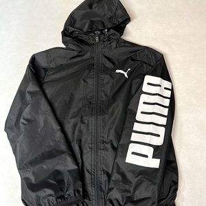 Black Puma Raincoat, Size Youth Medium (10/12)